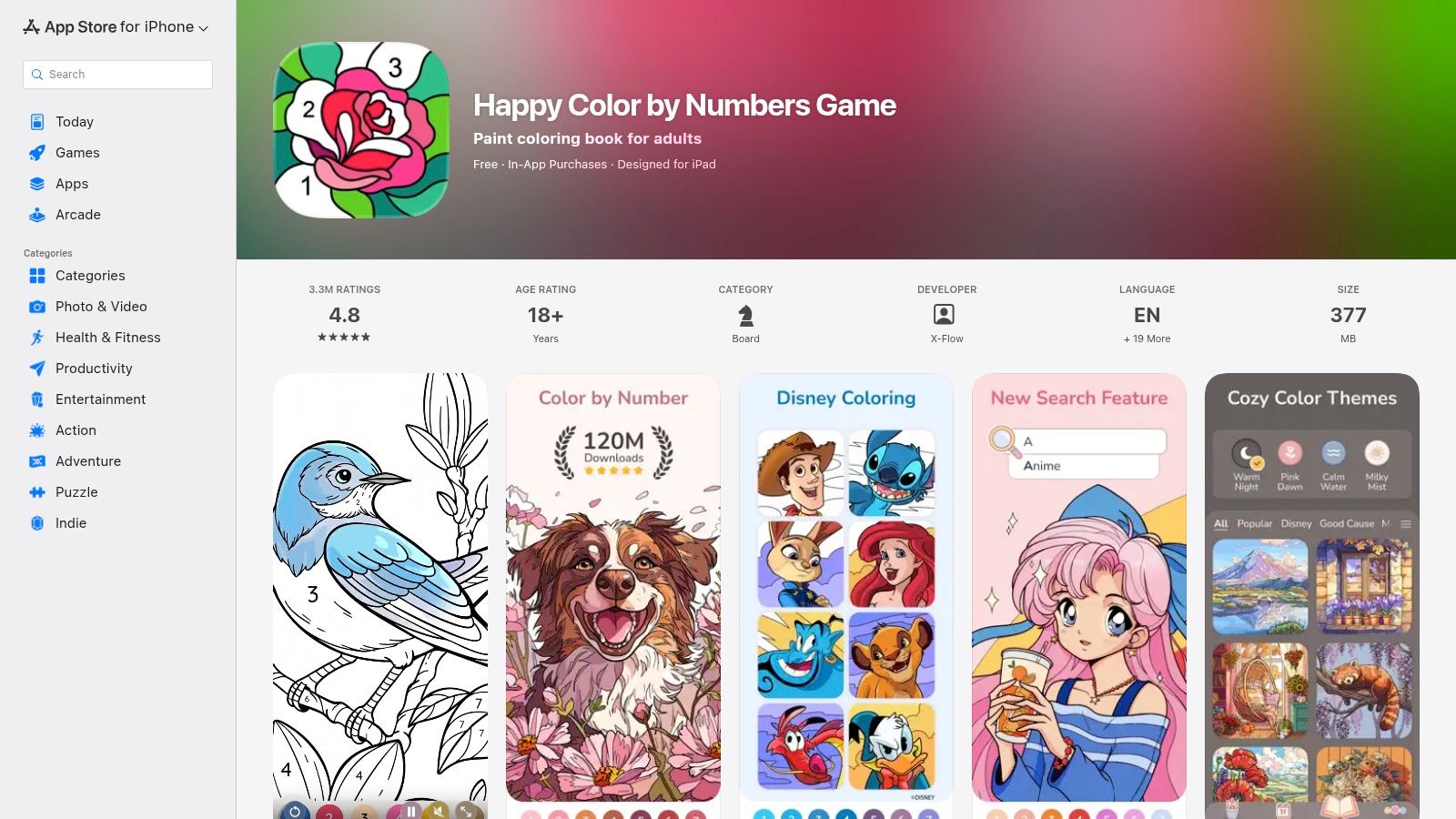 Happy Color by X-Flow (Color by Number)